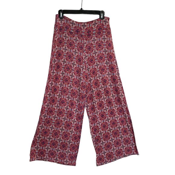 cato women colorful pull-on palazzo pants elastic waist sz s wide legs - Picture 7 of 10